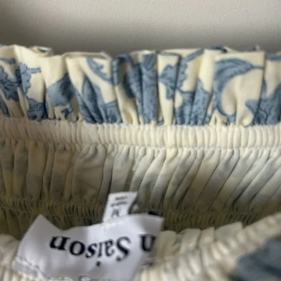 Viral En Saison Chinoiserie floral bow midi dress - Picture 6 of 6